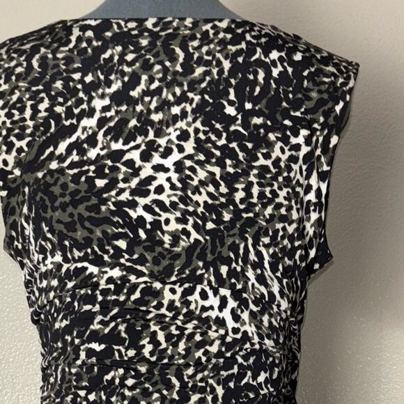 Alfani Isola Ricca Sleeveless Dress Cheetah Swirl Print black,gray,white Medium - Picture 10 of 15